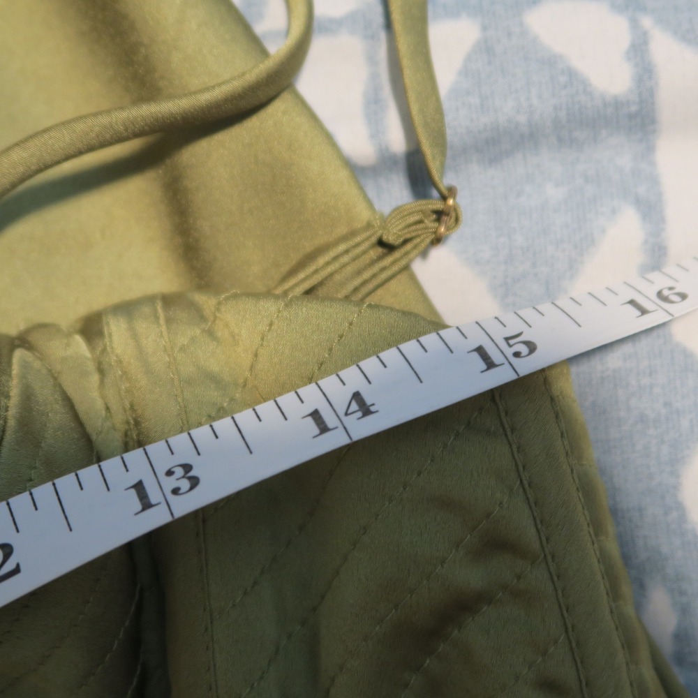 House of CB Myrna Olive Corset Satin Slip Dress Timeless Elegant - Picture 11 of 14